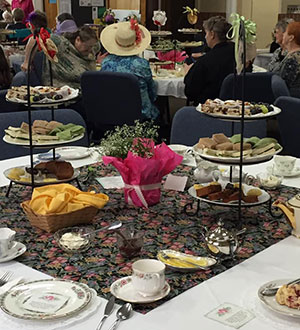 table set for English tea event